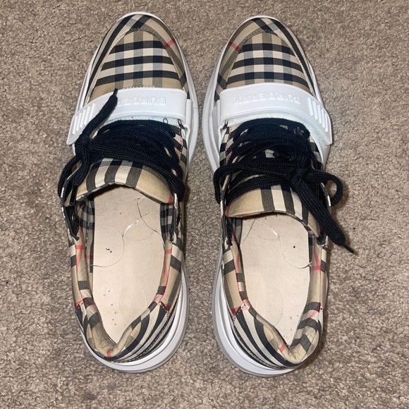 Mens London Burberry Shoes W/ Strap Size 44 Europe 11 US - Picture 6 of 8